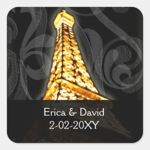Sticker Carré Eiffel Tour Eiffel mariage