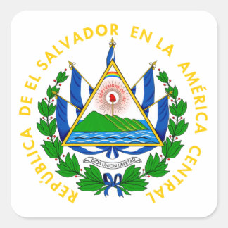 Sticker Carré El Salvador - emblème/drapeau/armoiries/symbole