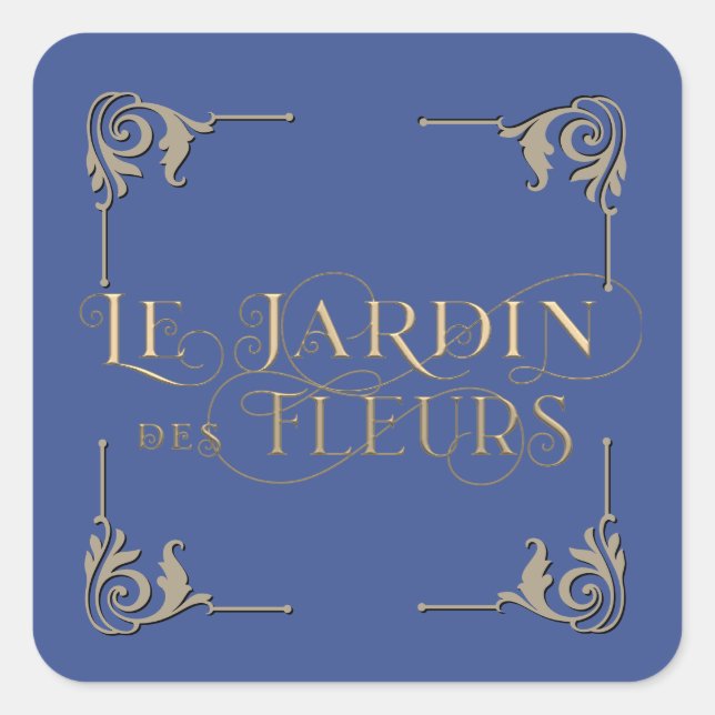 Sticker Carré Elaborer Fleurs Françaises Jardin des Fleurs (Devant)