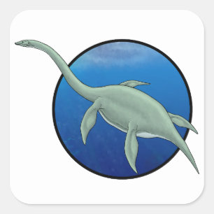 Sticker Carré Elasmosaurus