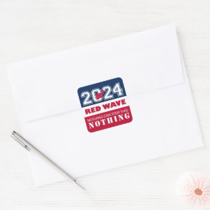 Sticker Carré Election présidentielle 2024 RED WAVE