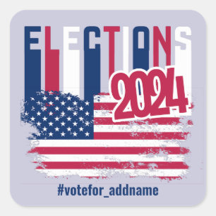 Sticker Carré Élection présidentielle américaine 2024