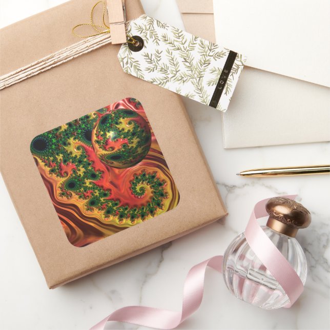 Sticker Carré Élégance de feu - Une étude sur la complexité (Cadeaux)