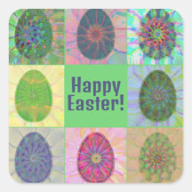 Élégant collage d'oeufs colorés Abstraits