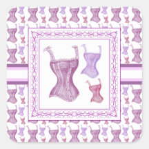 Elégant corsets victoriens violets avec bretelles 
