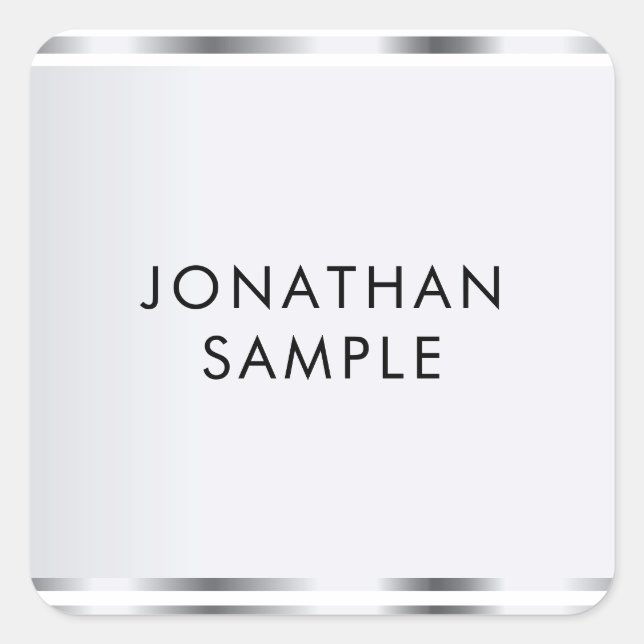 Sticker Carré Élégant Modèle moderne et élégant à l'apparence ar (Devant)