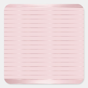 Sticker Carré Élégant Moderne Or Rose Modèle Vierge Tendance