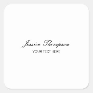 Sticker Carré Élégant Moderne Simple et Professionnel