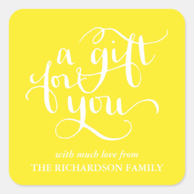 STICKER CARRÉ ÉLÉGANTE BALISERIE DE BALISES DE BALISES DE SCRIPT (Devant)