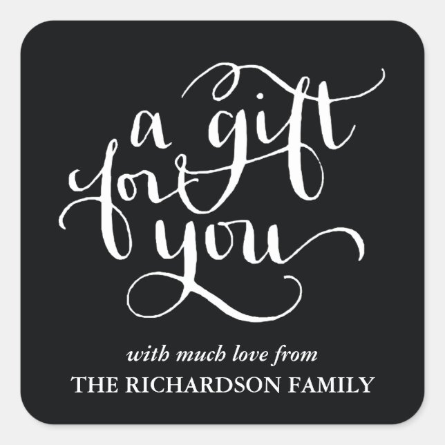 STICKER CARRÉ ÉLÉGANTE BALISERIE DE BALISES DE BALISES DE SCRIPT (Devant)