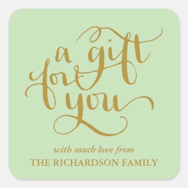 STICKER CARRÉ ÉLÉGANTE BALISERIE DE BALISES DE BALISES DE SCRIPT (Devant)