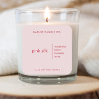 Élégante bougie personnalisée rose et blanc