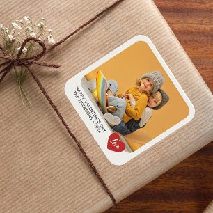 Sticker Carré Élégante photo minimale moderne Valentine