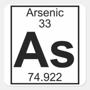 Sticker Carré Élément 033 - As - Arsenic (Complet)