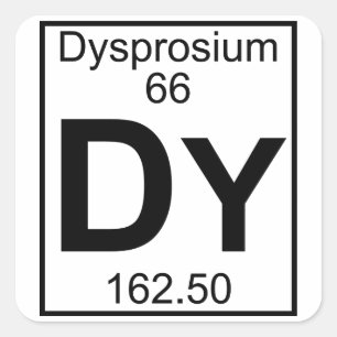 Sticker Carré Élément 066 - Jour - Dysprosium (Complet)
