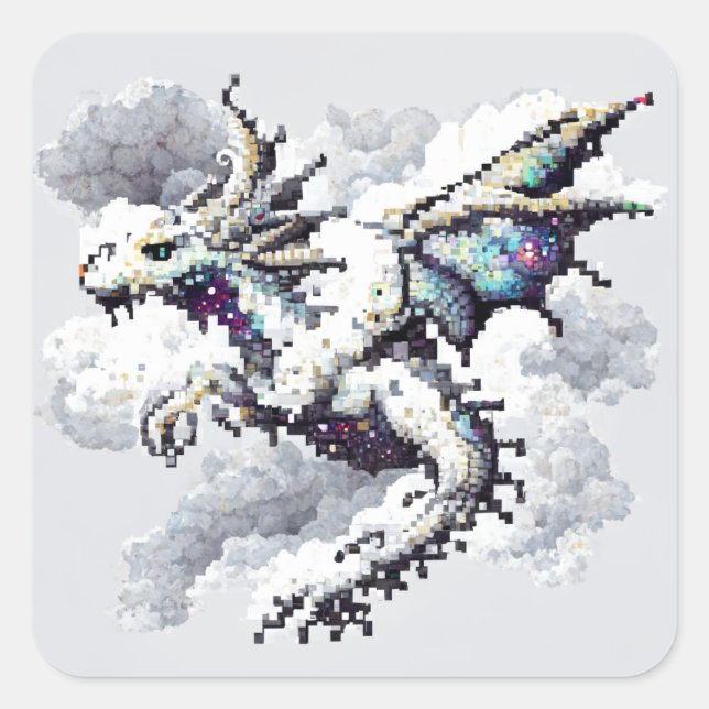 Sticker Carré Élément d'air du dragon (Devant)