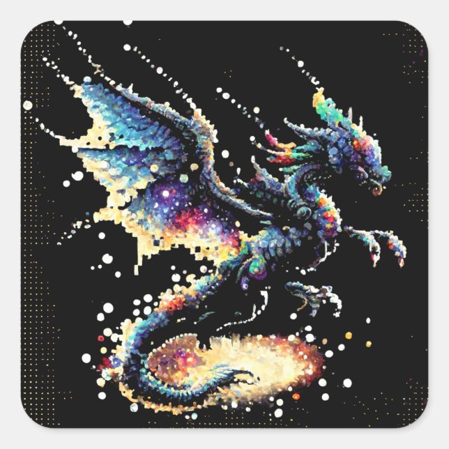 Sticker Carré Élément d'air du dragon (Devant)