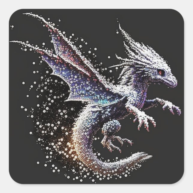 Sticker Carré Élément d'air du dragon (Devant)