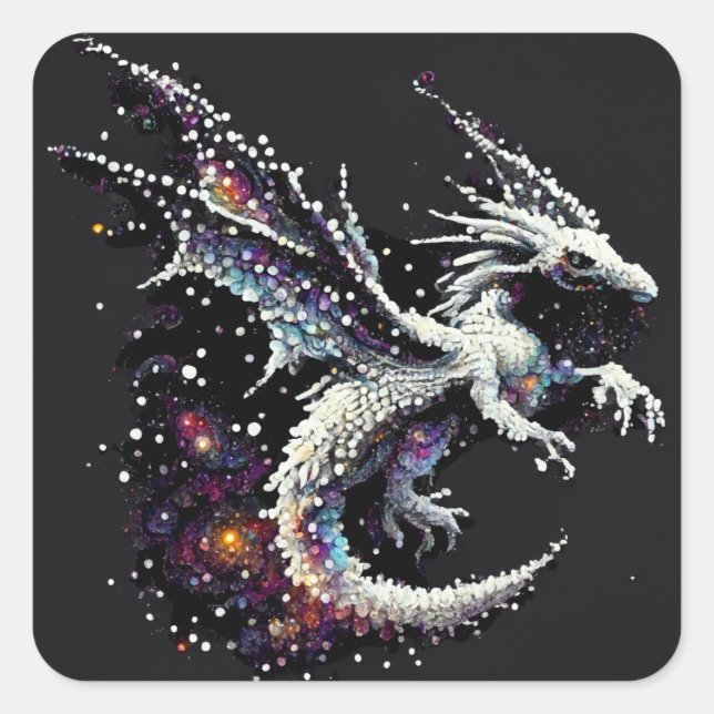 Sticker Carré Élément d'air du dragon (Devant)