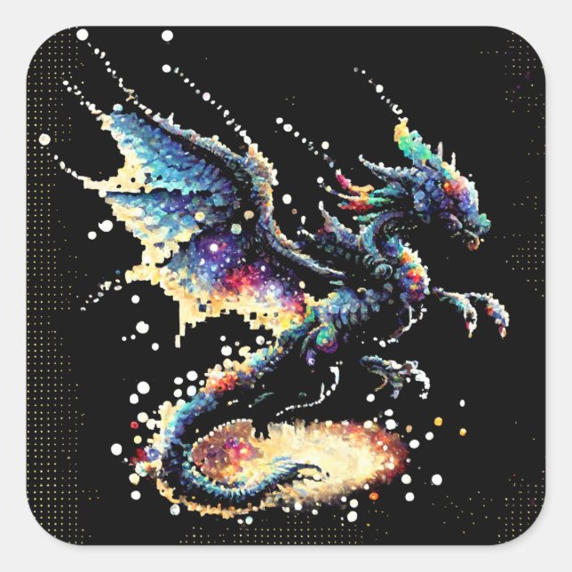 Sticker Carré élémentaire Dragon Air (Devant)
