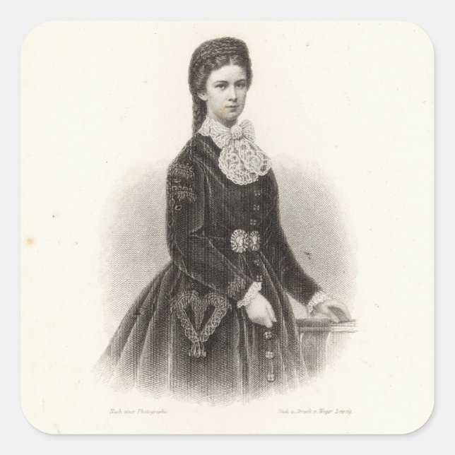 Sticker Carré Élisabeth d'Austria (Devant)