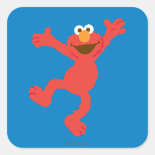 Sticker Carré Elmo Happy Dancing