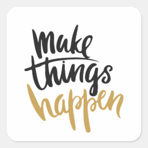 Sticker Carré Emballage cadeau de motivation de Noël d'emballag