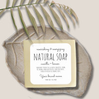 Emballage minimaliste moderne savon blanc simple