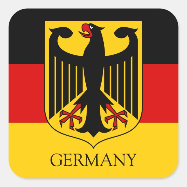 Sticker Carré emblème allemand (Devant)