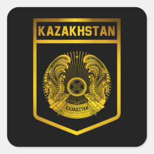 Sticker Carré Emblème de Kazakhstan