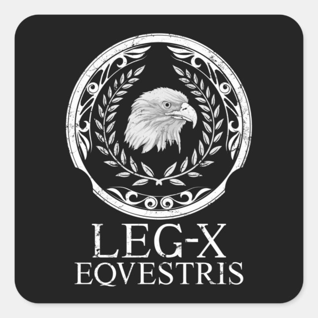 Sticker Carré Emblème de Legio X Eagle Romain (Devant)
