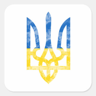 Sticker Carré emblème de l'Ukraine
