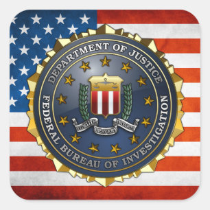 Sticker Carré Emblème du FBI