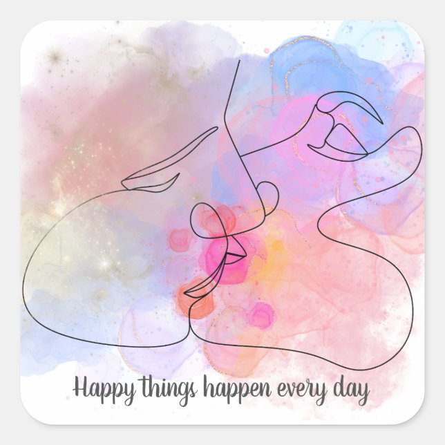 Sticker Carré Embrace Joyeuse sur mesure - Citation Inspirationn (Devant)