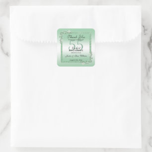 Sticker Carré Emerald Gem & Parties scintillant 55e anniversaire
