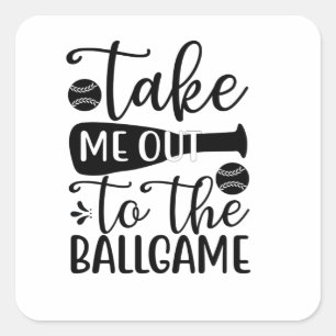 Sticker Carré Emmène-moi au jeu de ballon