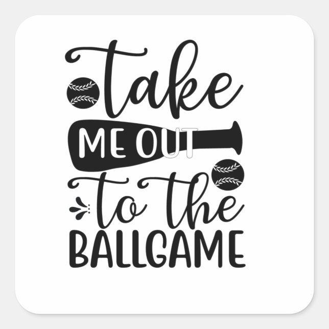 Sticker Carré Emmène-moi au jeu de ballon (Devant)