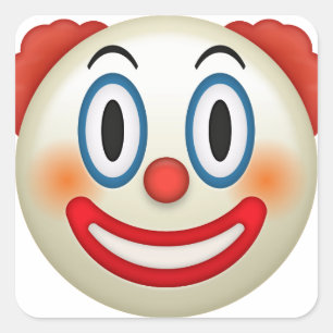 Sticker Carré Emoji Clown
