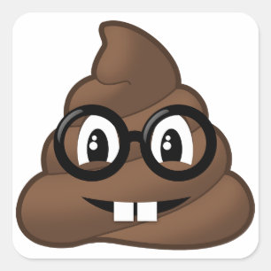 Sticker Carré Emoji nerd