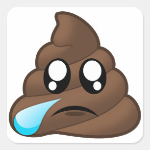 Sticker Carré Emoji Tear Pot triste