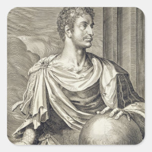 Sticker Carré Empereur de D. Octavius Augustus (ANNONCE 63 AVANT