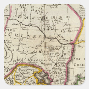 Sticker Carré Empire de Chine, île du Japon