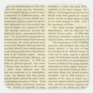 Sticker Carré Empire de l'ANNONCE 1811 de Napoleon Bonaparte