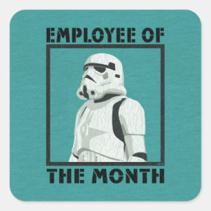 Sticker Carré Employé du mois - Stormtrooper