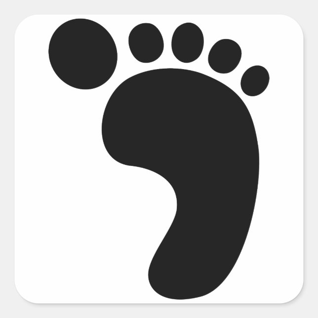 Sticker Carré Empreinte Bigfoot Sasquatch (Devant)