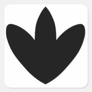 Sticker Carré Empreinte de pas de dinosaure