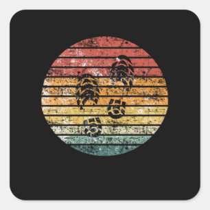 Sticker Carré Empreinte de Randonnée