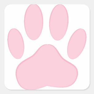 Sticker Carré Empreinte rose