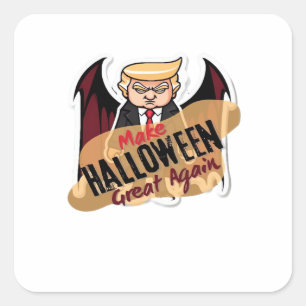 Sticker Carré En Tant Que Vampire - Rendre Halloween Grand À Nou