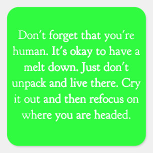 STICKER CARRÉ ENCOURAGEMENT CITATIONS CONSEIL CHOIX MOTIVÉS D